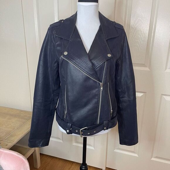 Sugar + Lips Faux Leather Look Jacket size Medium - Picture 11 of 11
